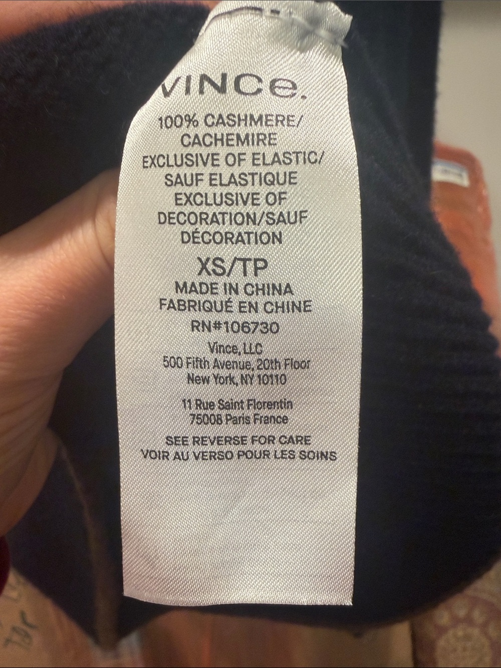 Vince Navy Crewneck Sweater - Picture 9 of 9